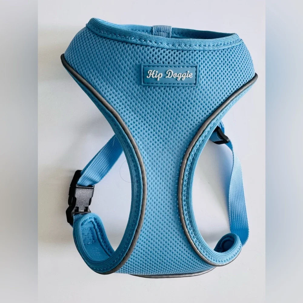 🆕 [Hip Doggie] Ultra Comfort Reflective Dog Harness, Blue, Large